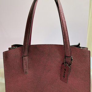 Coach Metallic purple Pink leather